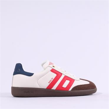 Back 70 Cloud Gumsole Retro Trainer - White Red Navy